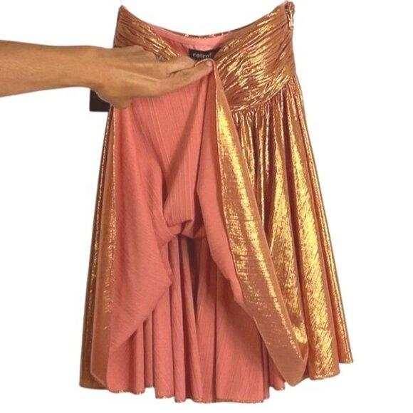 NWT Retrofete Kaiser Dress, in Apricot, size XXS, 95% polyester, 5% spandex - Picture 5 of 16